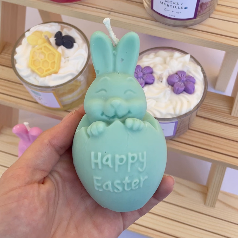 Bougie Lapin de Pâques au chocolat